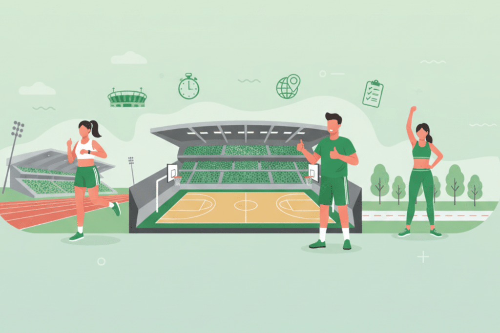 Con qué espacios y localizaciones se pueden organizar eventos deportivos
