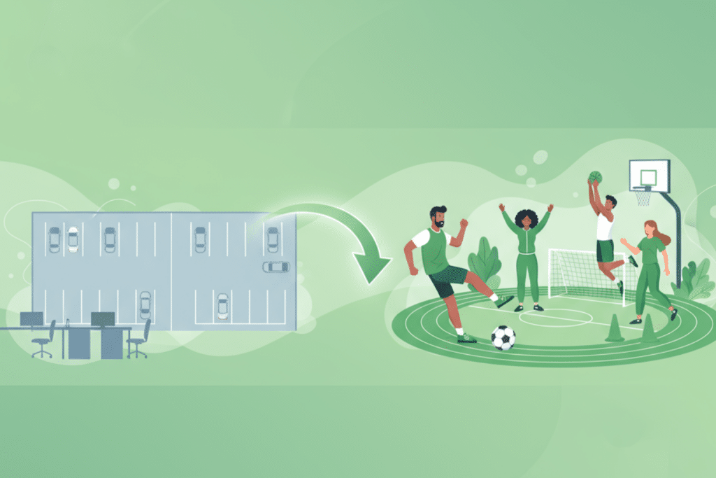 espacios para eventos deportivos en la oficina