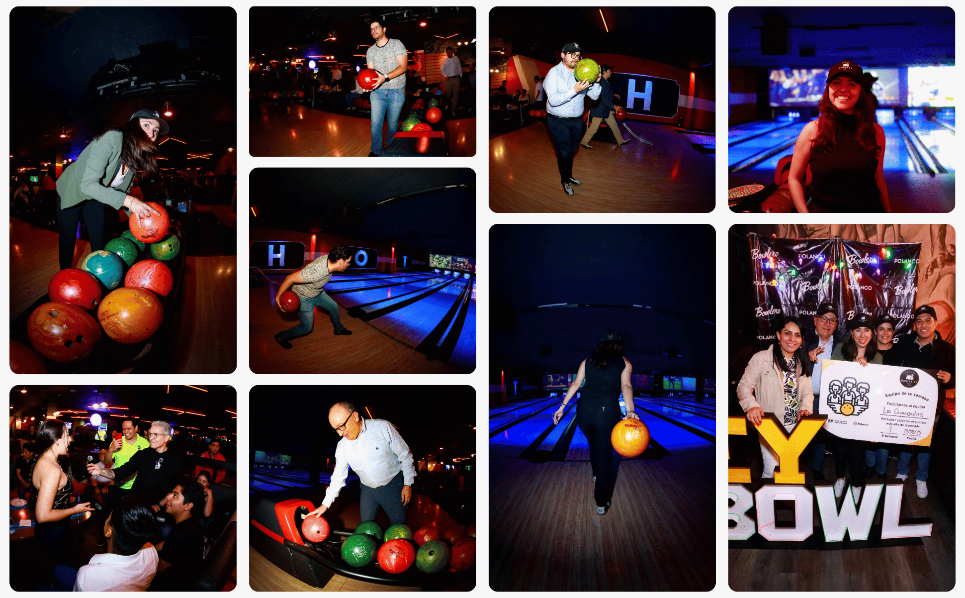 SM Casos de Éxito Collage Torneo de Boliche EY